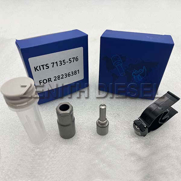 High quality fuel injector repair Kit for common rail injector 28236381 control valve 625C nozzle H375 7135-576 7135576